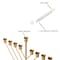 Vintiquewise Nine Branch Electric Chabad Judaica Chanukah Menorah with LED Candle Design Candlestick, Gold QI004204.GD - alternate 2